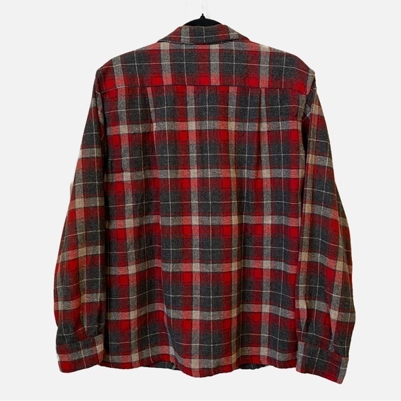 Vintage Troy of California Wool Blend Button Up Plaid Shirt - Picture 10 of 11